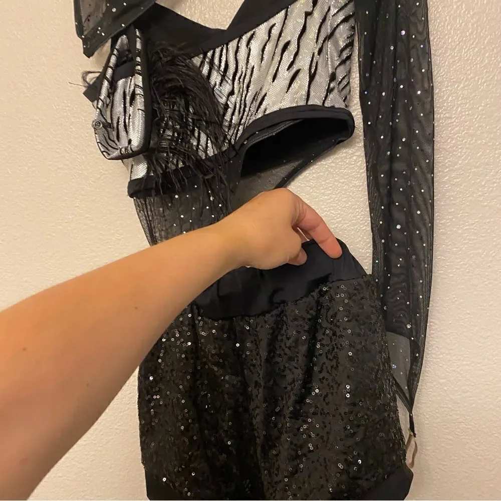 Weissman dance costume animal print feather Endangered Species 10509 Adult SA
